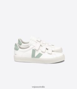 R2D2F2109Veja RECIFE CHROMEFREE LEATHER WHITE MATCHA