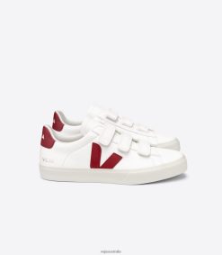 R2D2F2115Veja RECIFE CHROMEFREE LEATHER WHITE MARSALA