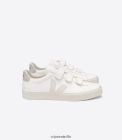 R2D2F2117Veja RECIFE CHROMEFREE LEATHER WHITE PIERRE NATURAL