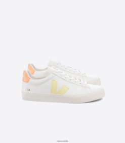 R2D2F219Veja CAMPO CHROMEFREE LEATHER WHITE SUN PEACH