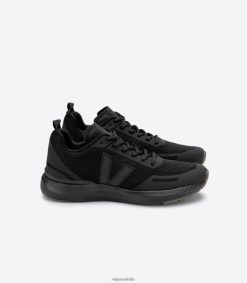 R2D2F2219Veja IMPALA ENGINEERED-MESH FULL BLACK KAKI