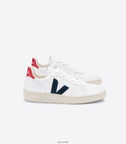 R2D2F2238Veja V-10 LEATHER WHITE NAUTICO PEKIN