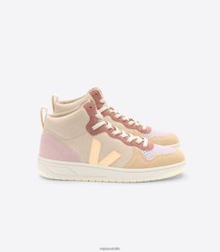 R2D2F2239Veja V-15 SUEDE MULTICO PEACH
