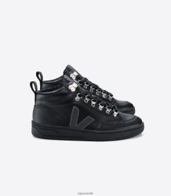 R2D2F2253Veja RORAIMA LEATHER BLACK GRAFITE BLACK SOLE