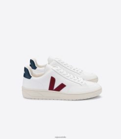 R2D2F227Veja V-12 LEATHER WHITE MARSALA NAUTICO