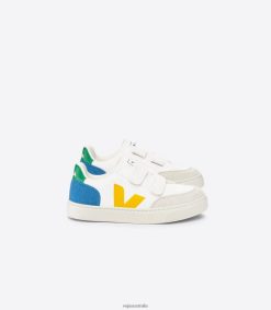 R2D2F2302Veja V-12 CHROMEFREE LEATHER WHITE MULTICO INDIGO