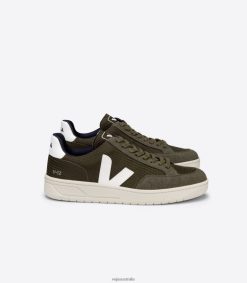 R2D2F230Veja V-12 VEGAN B-MESH OLIVE WHITE