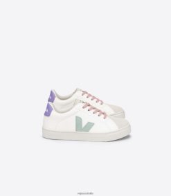 R2D2F2330Veja ESPLAR LACES CHROMEFREE LEATHER WHITE MATCHA LAVANDE