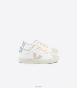 R2D2F2332Veja ESPLAR LACES CHROMEFREE LEATHER WHITE SABLE STEEL