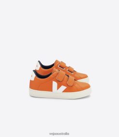 R2D2F2333Veja ESPLAR CHROMEFREE LEATHER PUMPKIN WHITE