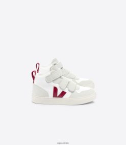 R2D2F2343Veja V-10 MID B-MESH WHITE MARSALA