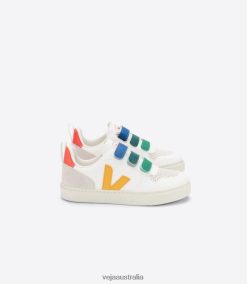 R2D2F2354Veja V-10 CHROMEFREE LEATHER MULTICO WHITE OURO