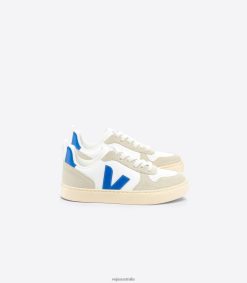R2D2F2356Veja V-10 CHROMEFREE LEATHER WHITE PAROS ALMOND