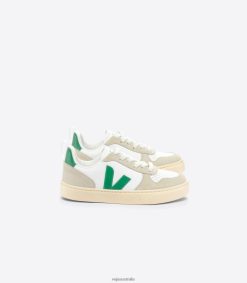 R2D2F2357Veja V-10 CHROMEFREE LEATHER WHITE EMERAUDE ALMOND