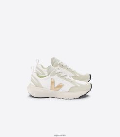 R2D2F2378Veja CANARY ELASTIC LACES ALVEOMESH WHITE PLATINE