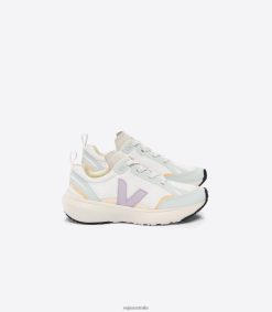 R2D2F2386Veja CANARY ELASTIC LACES ALVEOMESH WHITE PARME