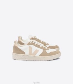 R2D2F239Veja V-10 CHROMEFREE LEATHER WHITE SABLE SAHARA