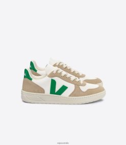R2D2F240Veja V-10 CHROMEFREE LEATHER WHITE EMERAUDE SAHARA