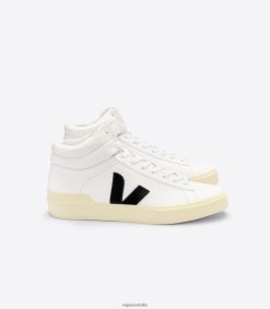 R2D2F270Veja MINOTAUR CHROMEFREE LEATHER WHITE BLACK BUTTER