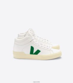 R2D2F276Veja MINOTAUR CHROMEFREE LEATHER WHITE EMERAUDE BUTTER