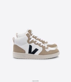 R2D2F279Veja V-15 CHROMEFREE LEATHER WHITE NAUTICO SAHARA